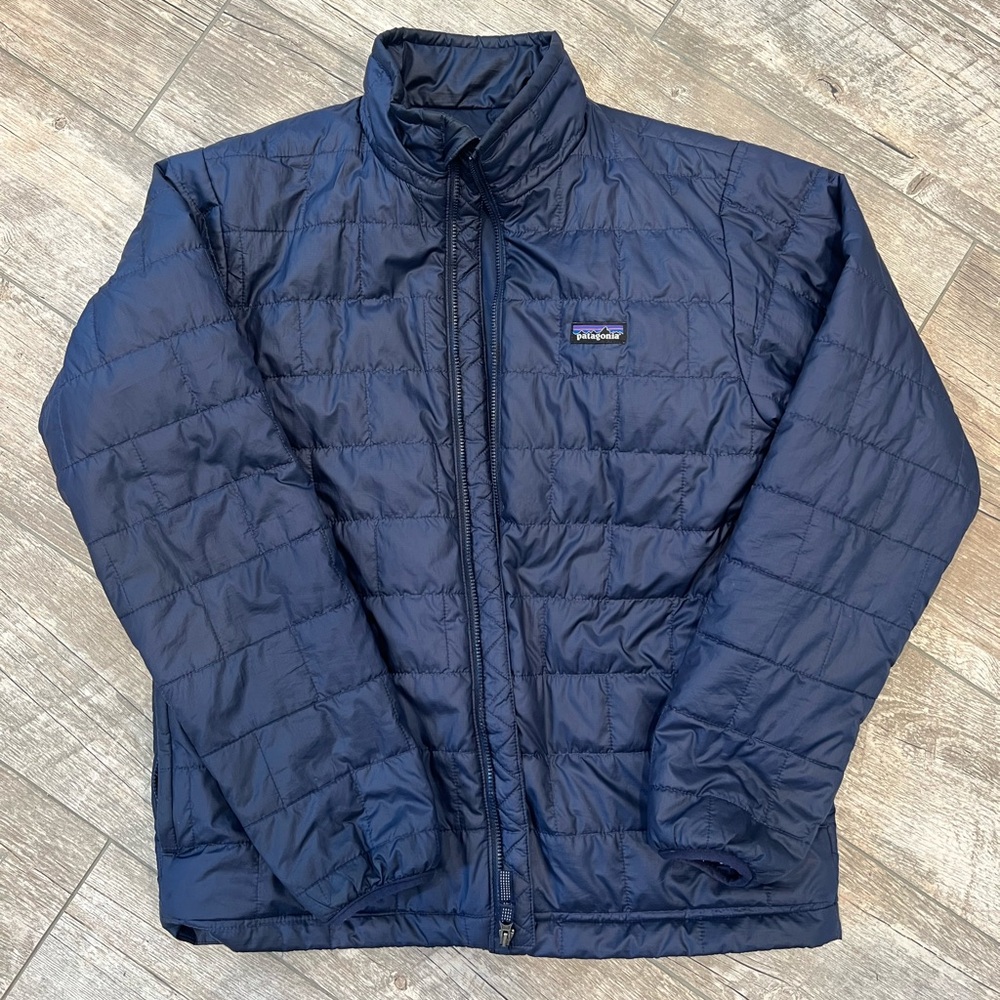 Patagonia boys XXL 16-18 Blue Nano puff brick jacket
